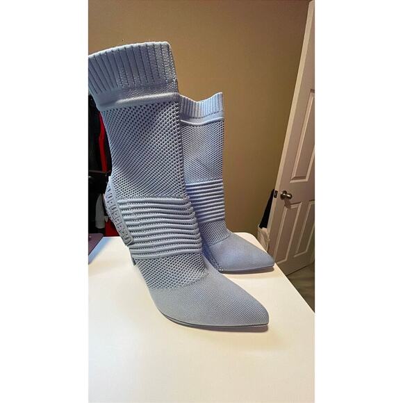 Steve Madden Blue Sock Boots - Picture 3 of 5